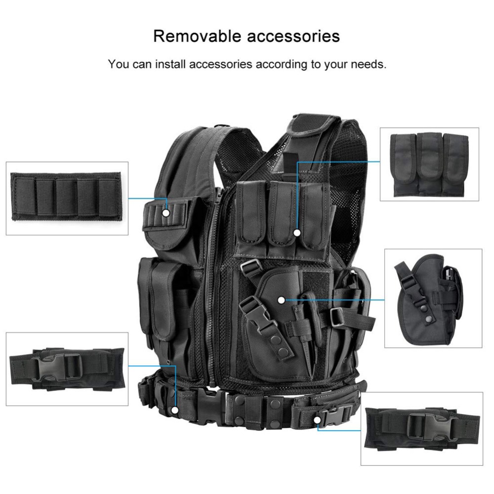 Adjustable Molle Tactical Vest - Hunting Outdoor Game review and price
