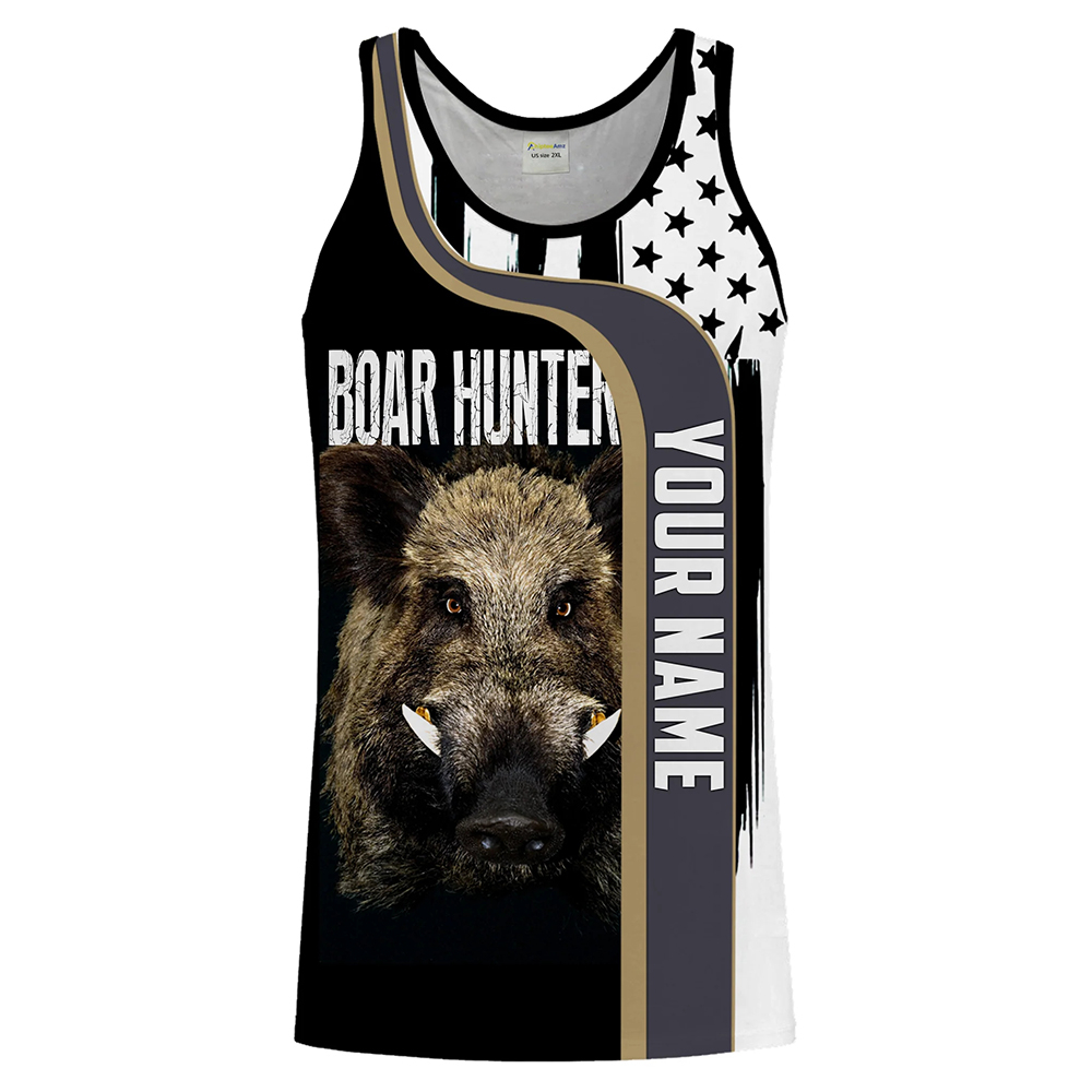 Custom Name Boar Hunter Tank T - Hunting Dog Outdoor review and price