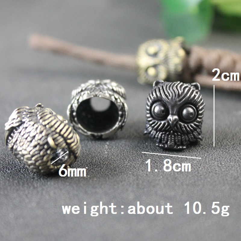 Cute Owl Brass Knife Bead EDC  - Paracord Survival Bracelet review and price