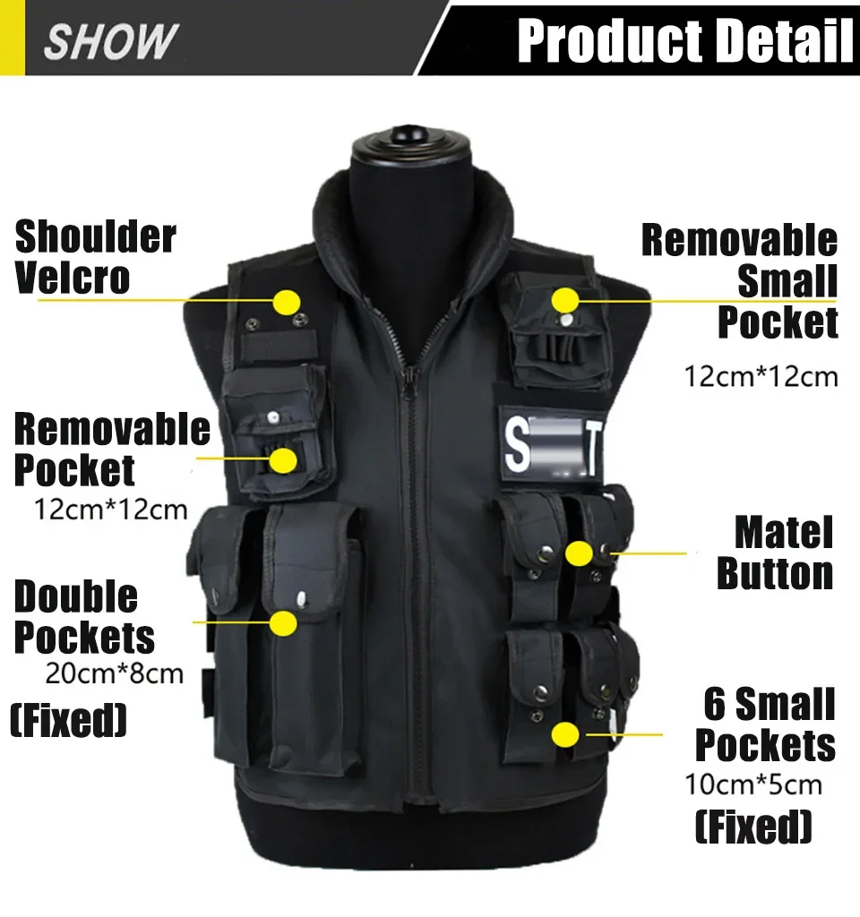 Multi Pockets Tactical Vest Hu - Hunting Outdoor Game review and price