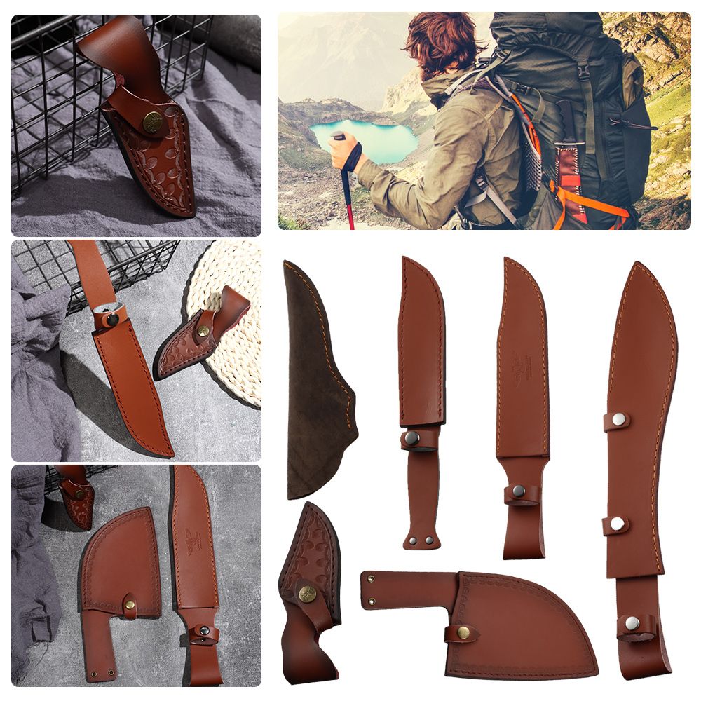 Brown Leather Sheath Holder Po - Hunting Knife Outdoor review and price