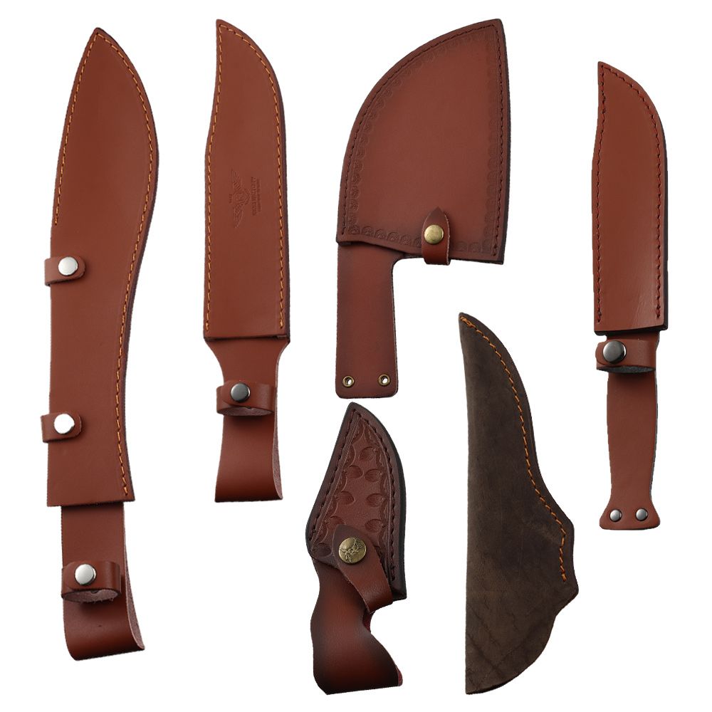 Brown Leather Sheath Holder Po - Hunting Knife Outdoor review and price